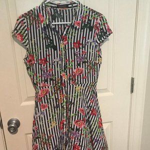 collared floral dress